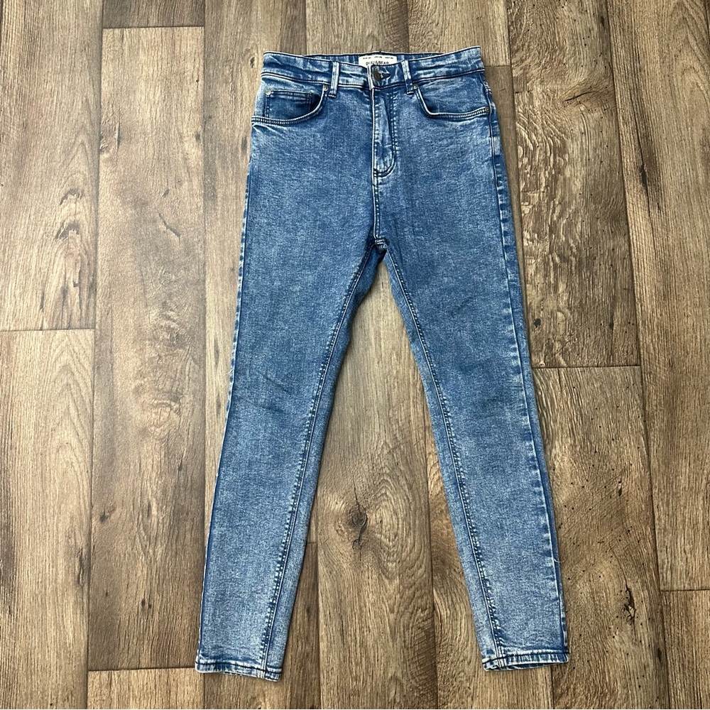 PULL & BEAR Carrot Slim Fit Blue Jeans Men’s Size 28 Cotton Stretch